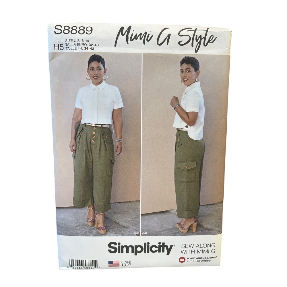 Simplicity S8889 Misses' Shirt & Wide Leg Pants Size 6-14 Mimi G Style